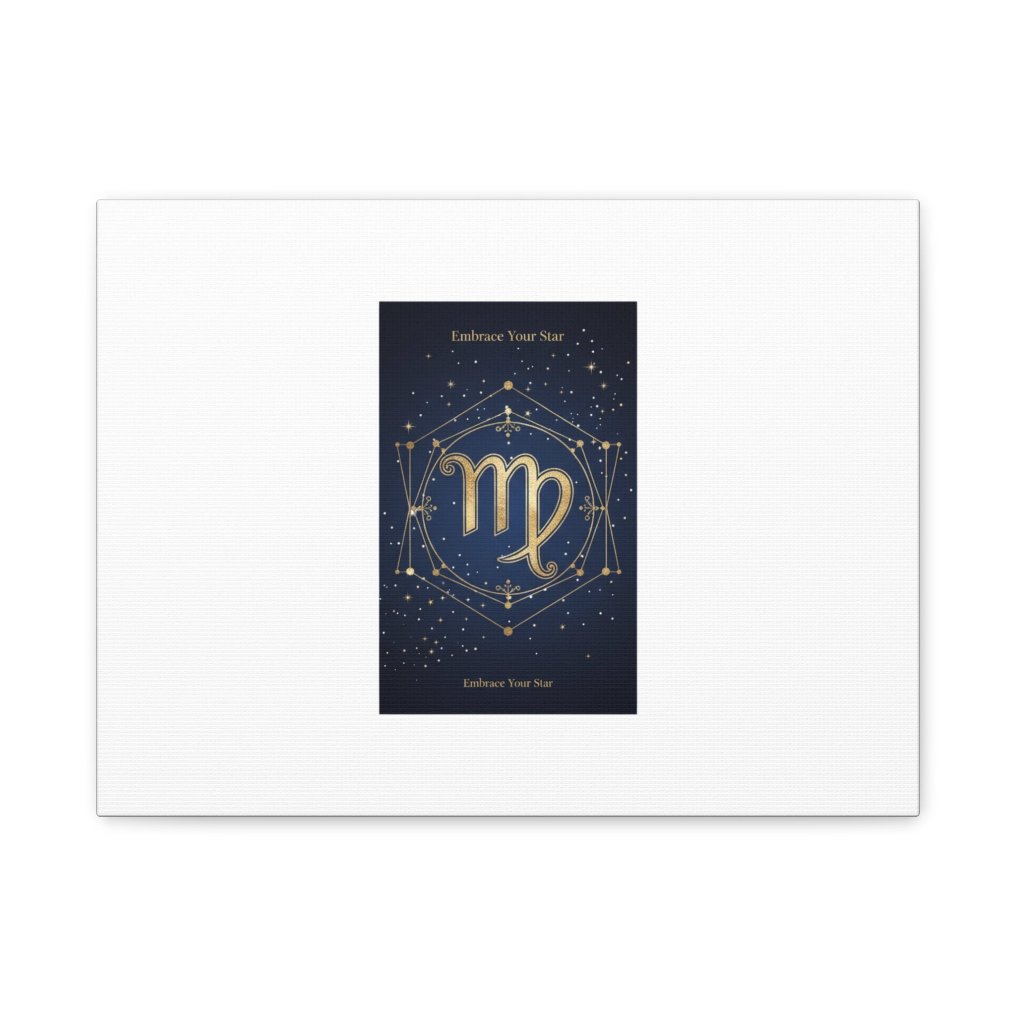 Virgo Zodiac Canvas, Astrology Art Print | Celestial Constellation Wall Decor